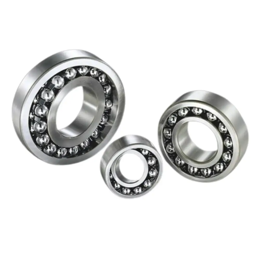 “Double row self aligning ball bearing for smooth operation and misalignment compensation in industrial applications”